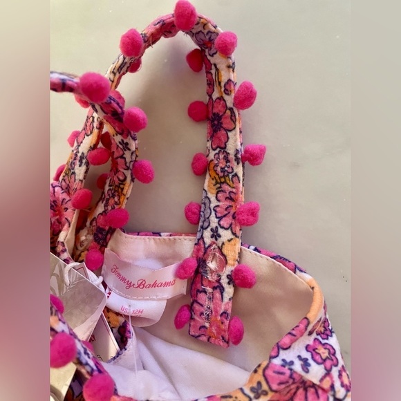 NWT Tommy Bahama Pink Floral Dress Size 12 Months - Picture 12 of 13